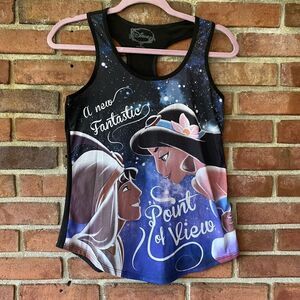 Disney Aladdin A Whole New Worls Aladdin and Jasmine Racerback Tank Black Small